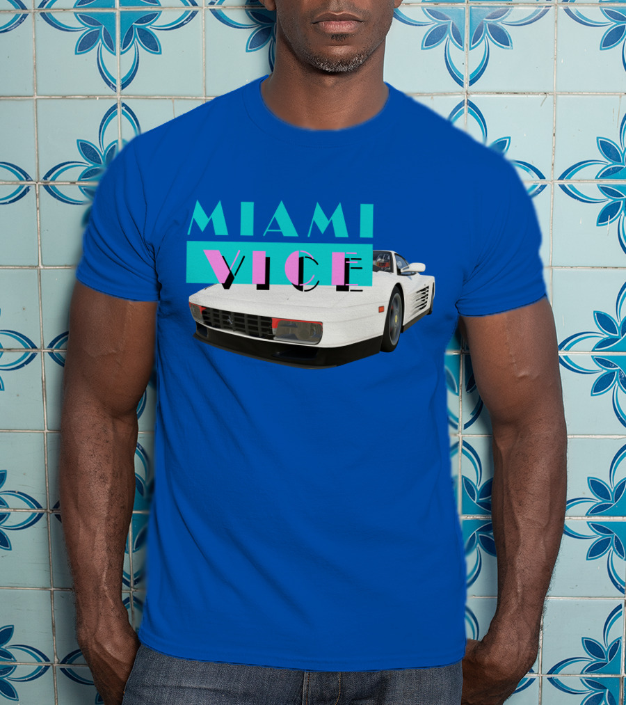 Miami Vice Retro Car T-Shirt