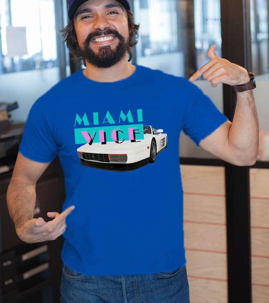 Miami Vice Retro Car T-Shirt