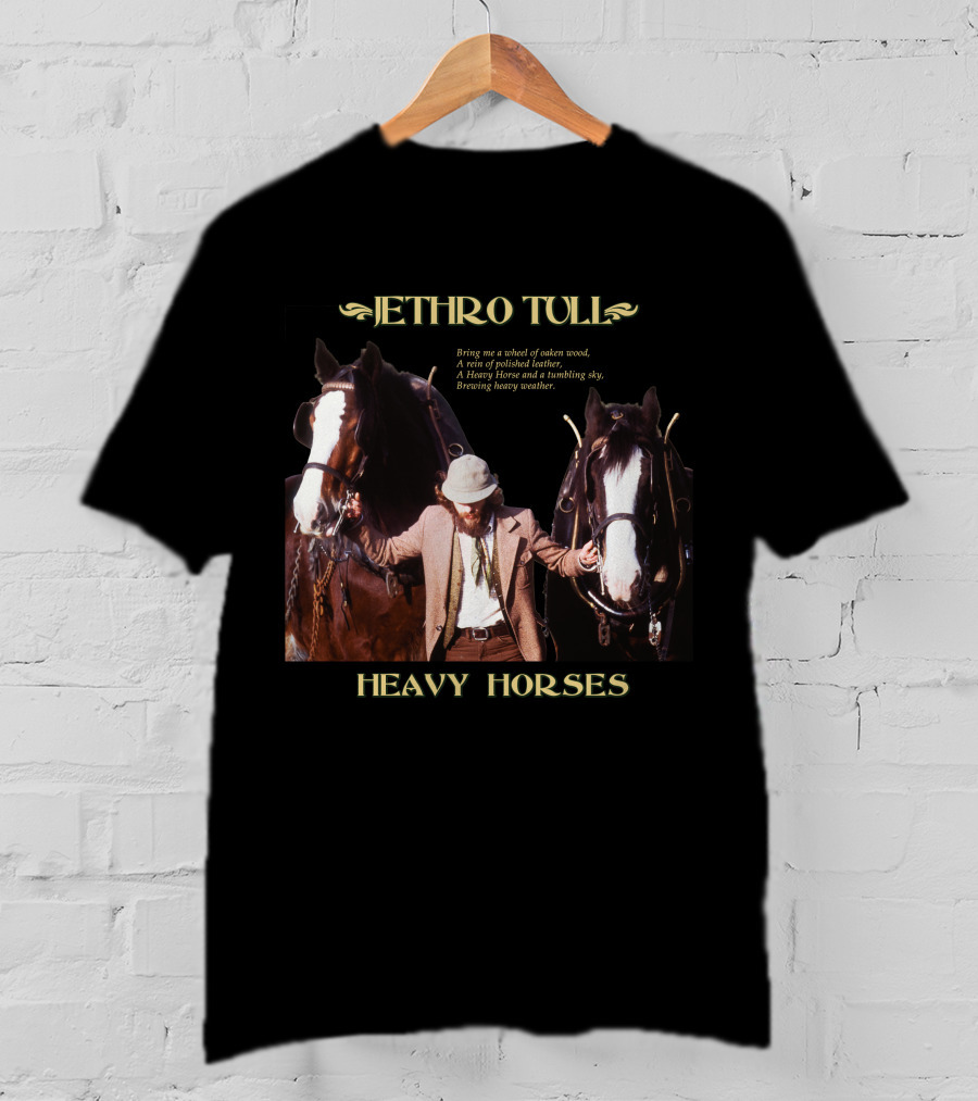 Jethro Tull Heavy Horses Lyrics Image T-Shirt