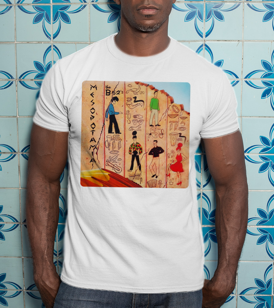 The B-52's Mesopotamia Album Art With Ancient Symbols And Figures T-Shirt