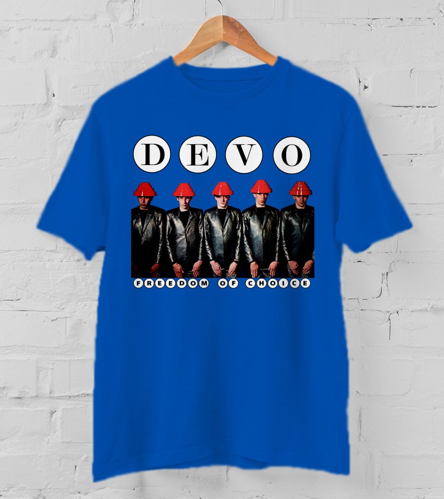 DEVO Freedom Of Choice Band Members With Energy Domes T-Shirt