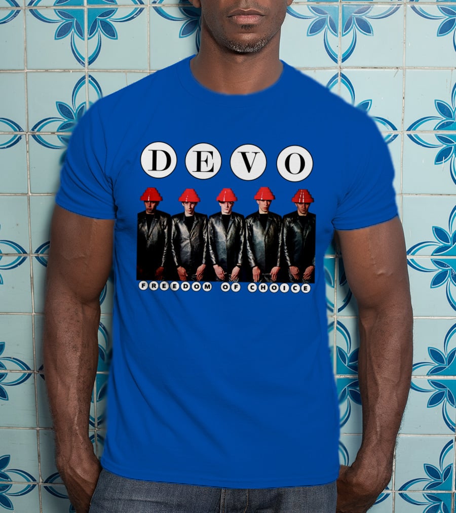 DEVO Freedom Of Choice Band Members With Energy Domes T-Shirt