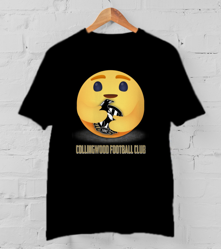 Collingwood Football Club Emoji Hugging T-Shirt
