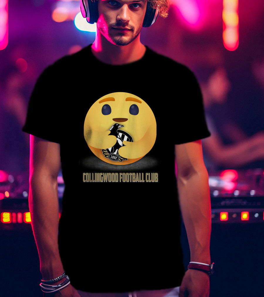 Collingwood Football Club Emoji Hugging T-Shirt