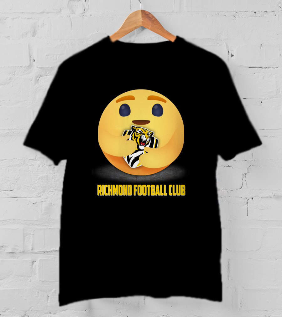 Richmond Football Club Emoji Tiger Hug T-Shirt