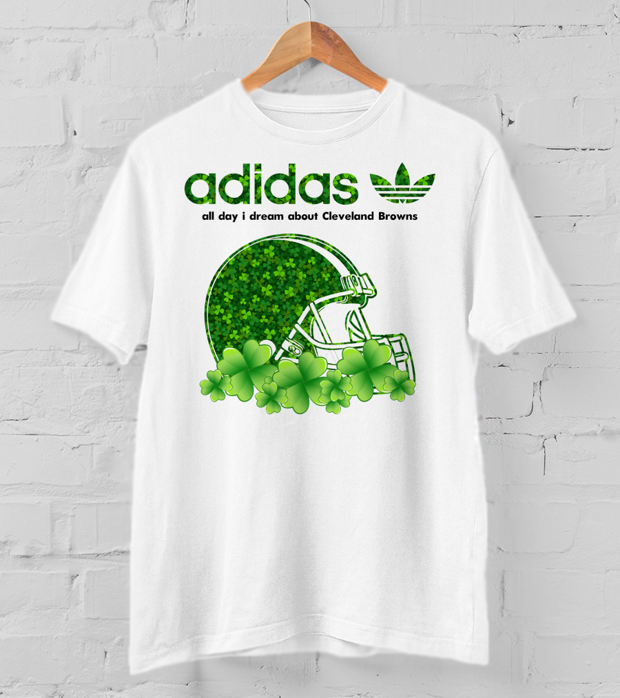 All Day I Dream About Cleveland Browns Shamrock Helmet T-Shirt