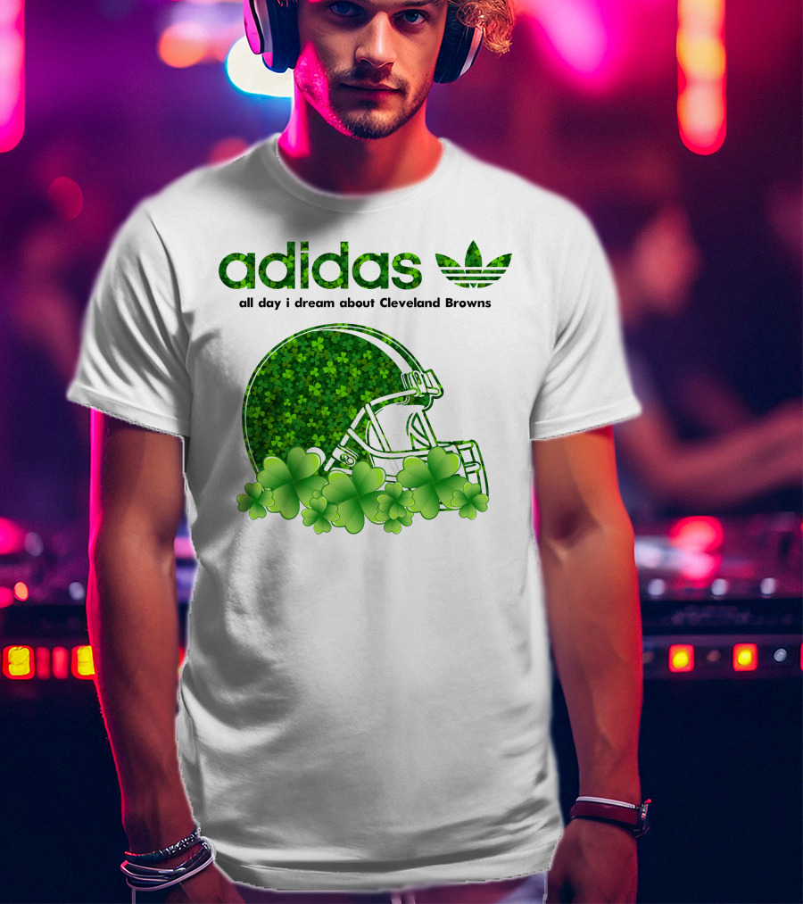 All Day I Dream About Cleveland Browns Shamrock Helmet T-Shirt