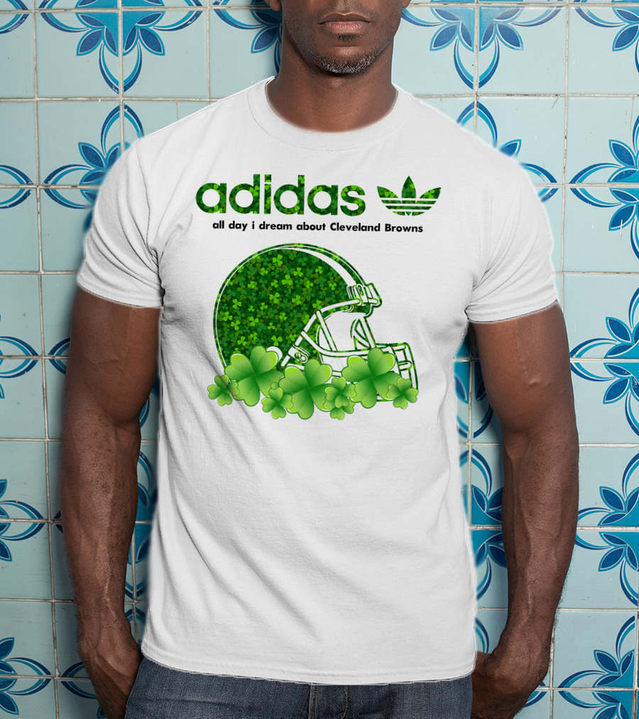All Day I Dream About Cleveland Browns Shamrock Helmet T-Shirt