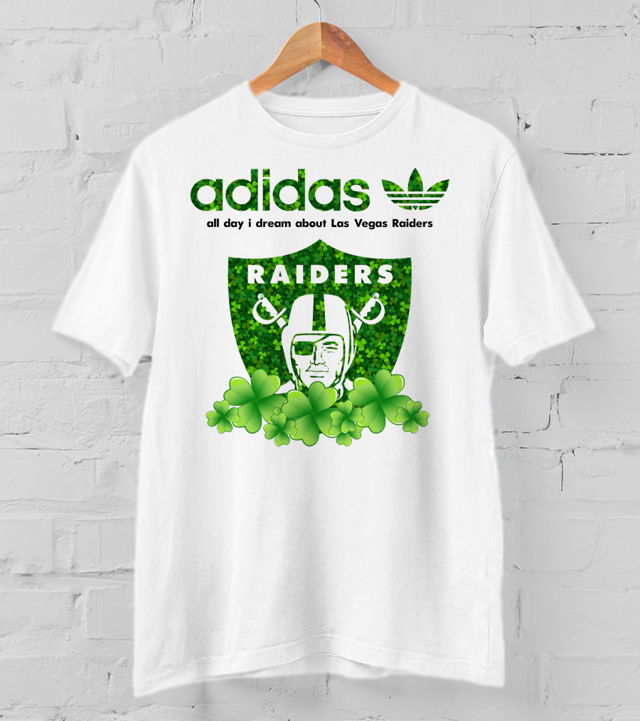 All Day I Dream About Las Vegas Raiders Shamrock Badge T-Shirt