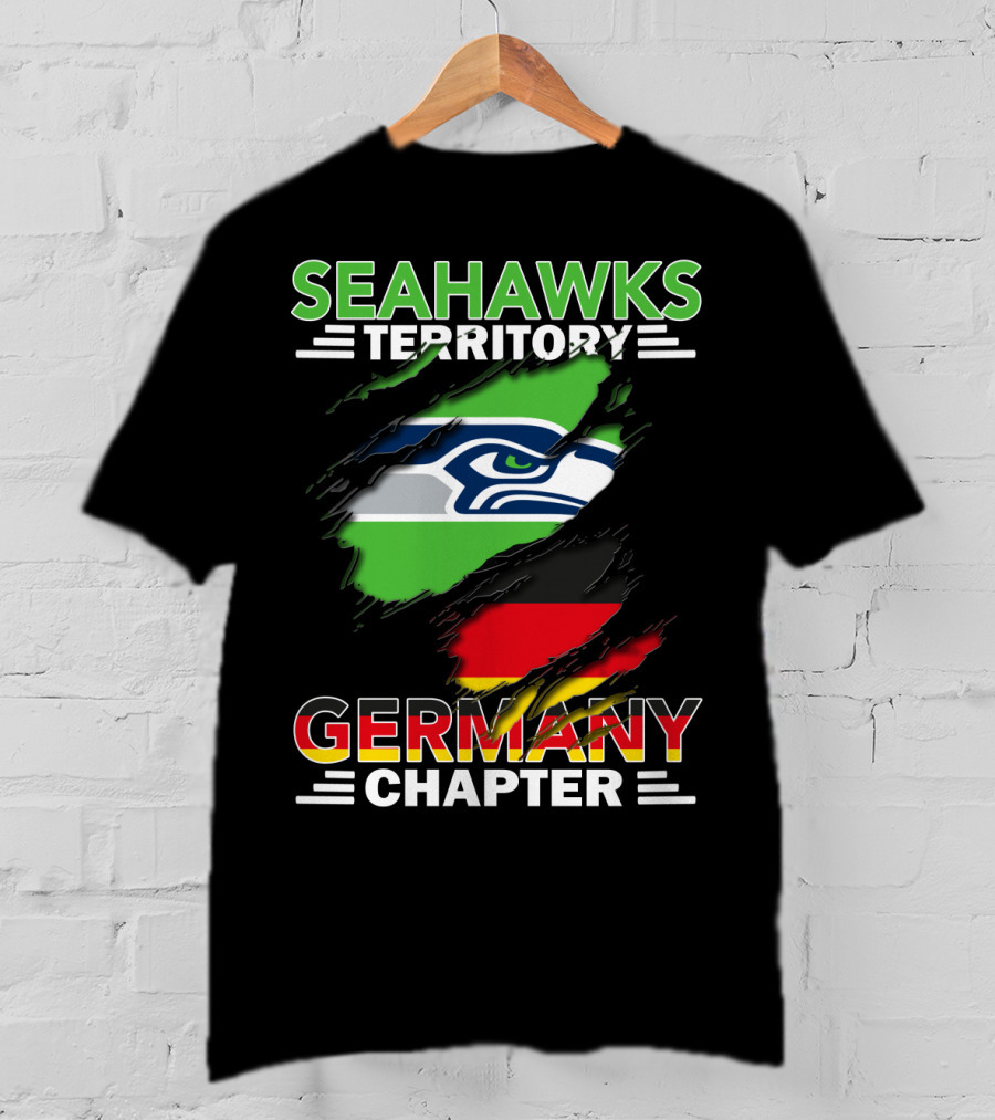 Seahawks Territory Germany Chapter Flag Scratch T-Shirt