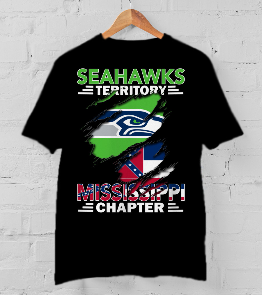 Seahawks Territory Mississippi Chapter Flag T-Shirt