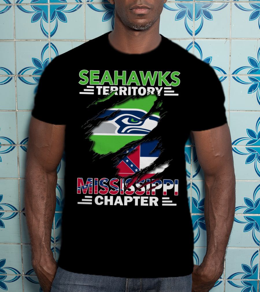 Seahawks Territory Mississippi Chapter Flag T-Shirt