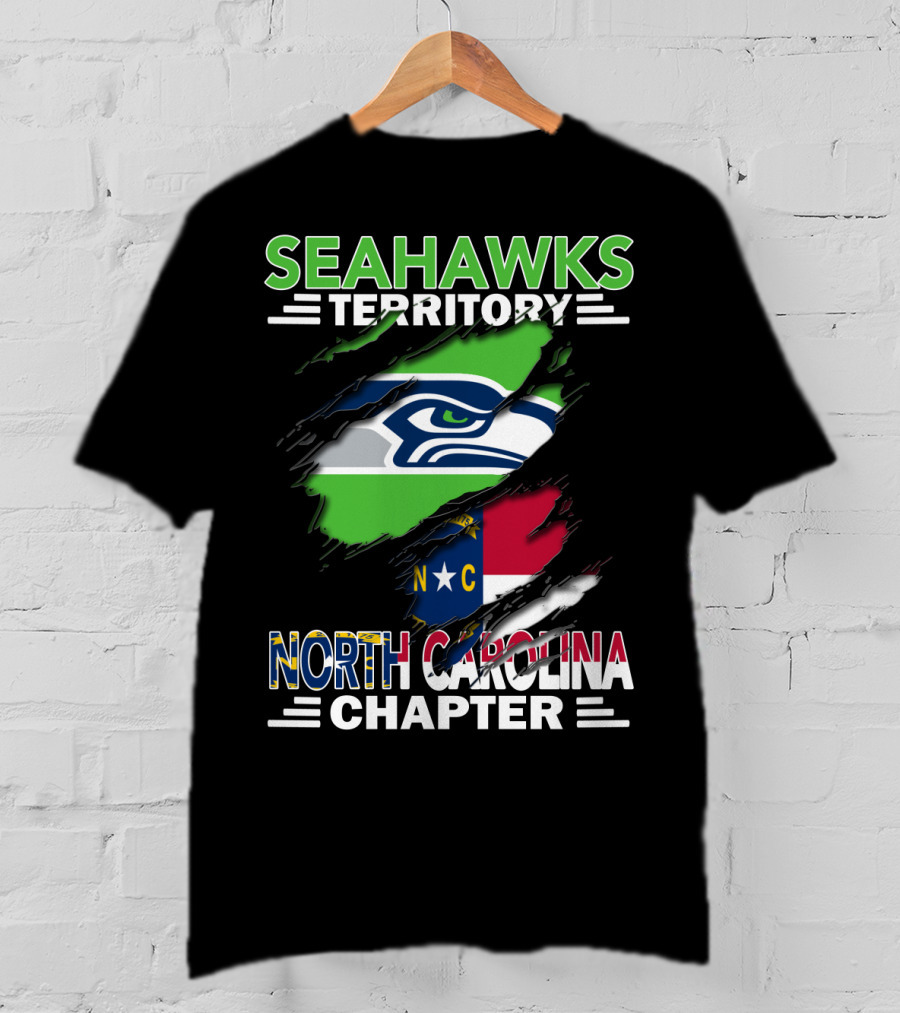 Seahawks Territory North Carolina Chapter Flag T-Shirt