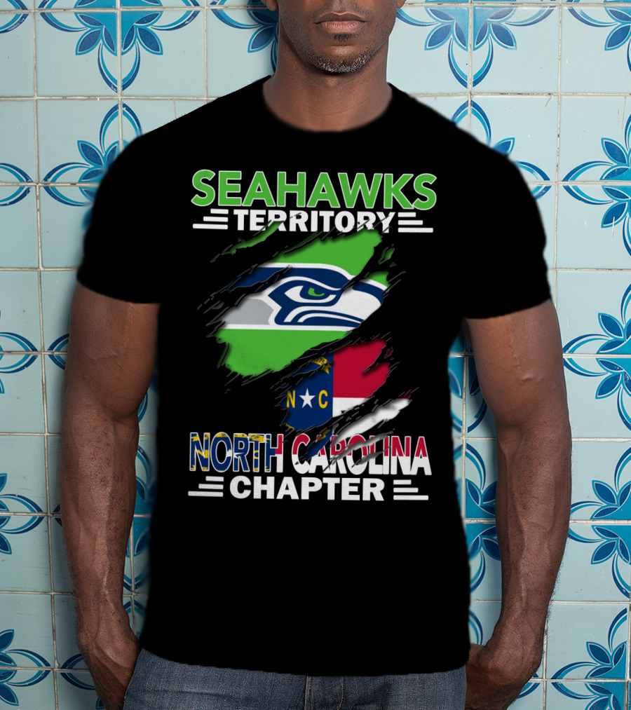 Seahawks Territory North Carolina Chapter Flag T-Shirt