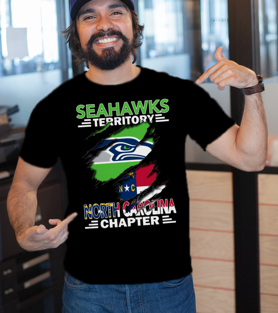 Seahawks Territory North Carolina Chapter Flag T-Shirt