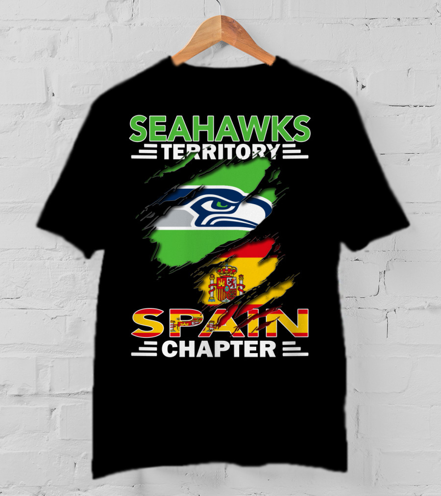 Seahawks Territory Spain Chapter Flag Logo Mix T-Shirt