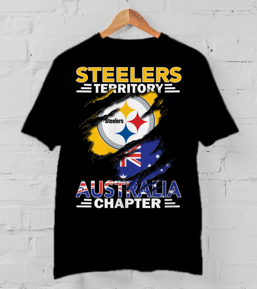 Steelers Territory Australia Chapter Steelers Logo Australian Flag T-Shirt