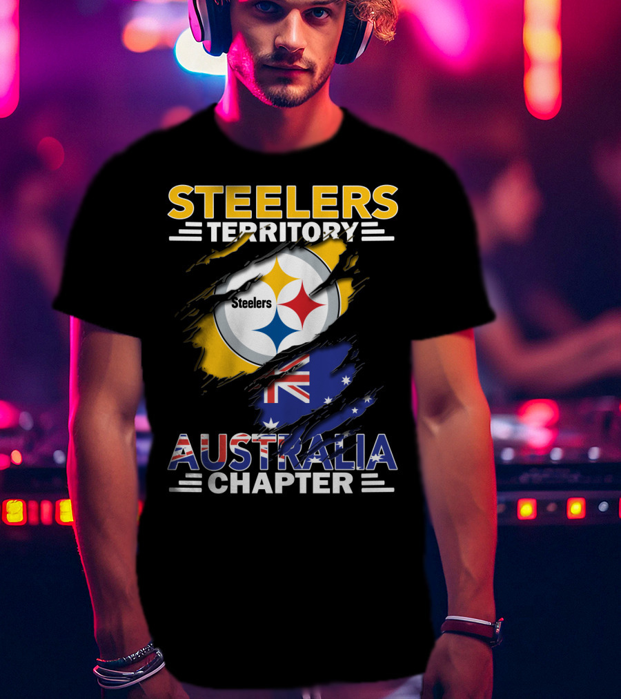 Steelers Territory Australia Chapter Steelers Logo Australian Flag T-Shirt