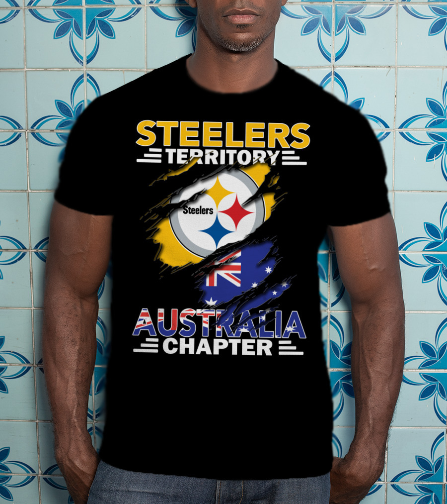 Steelers Territory Australia Chapter Steelers Logo Australian Flag T-Shirt