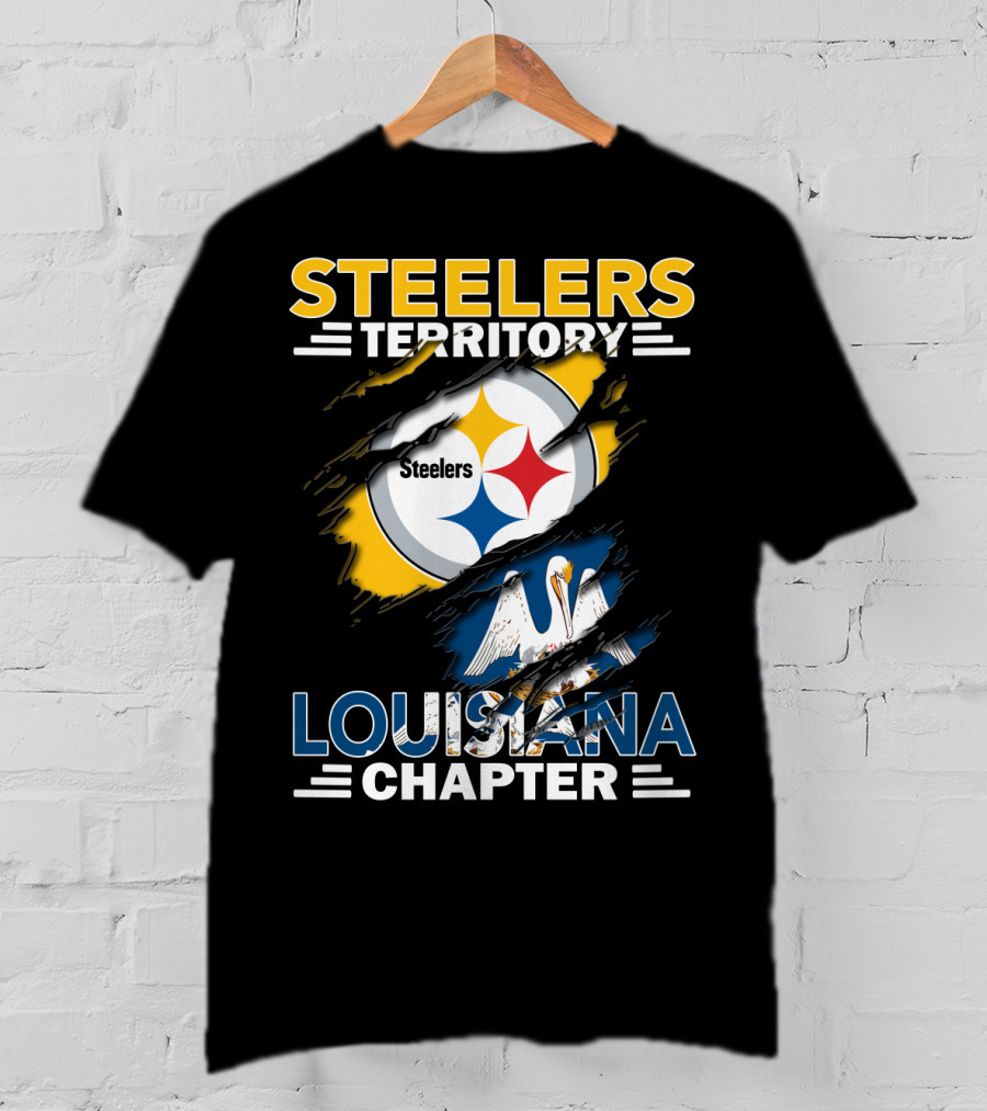 Steelers Territory Louisiana Chapter Steelers Logo Pelican Symbol T-Shirt