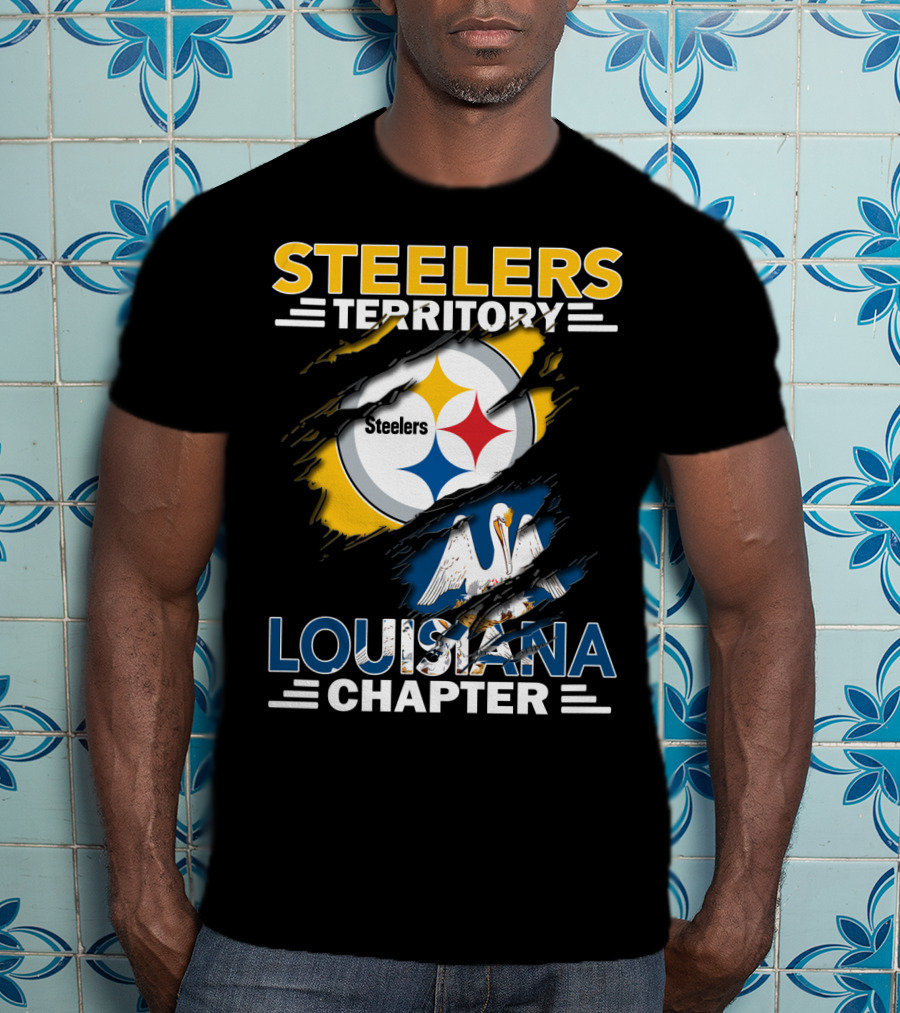 Steelers Territory Louisiana Chapter Steelers Logo Pelican Symbol T-Shirt