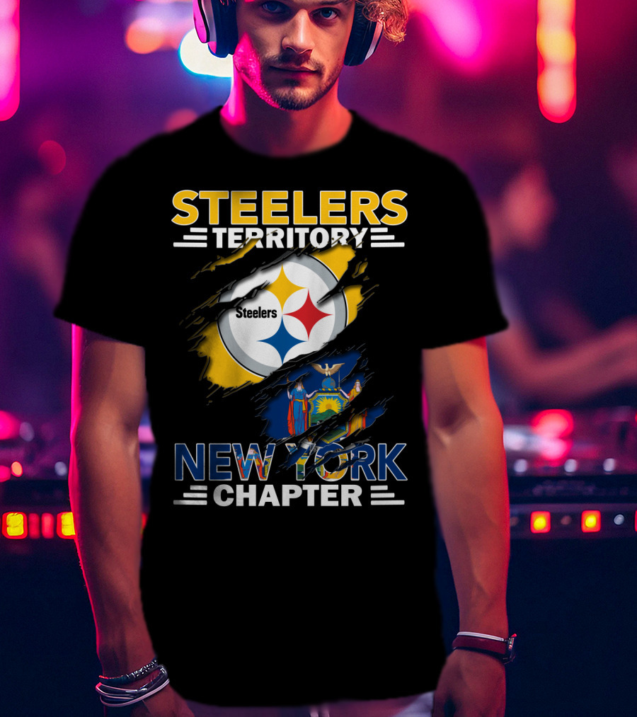 Steelers Territory New York Chapter Flag T-Shirt