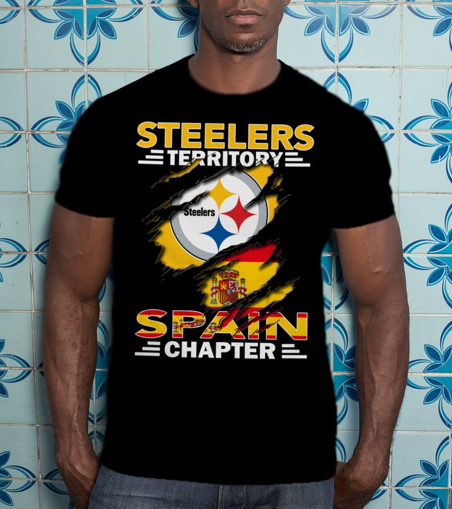Steelers Territory Spain Chapter Nfl Fan Flag T-Shirt