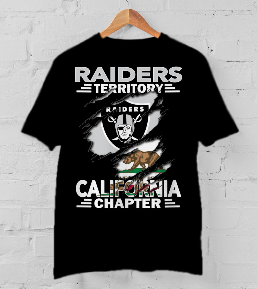 Raiders Territory California Chapter Logo With Bear And Shield T-Shirt