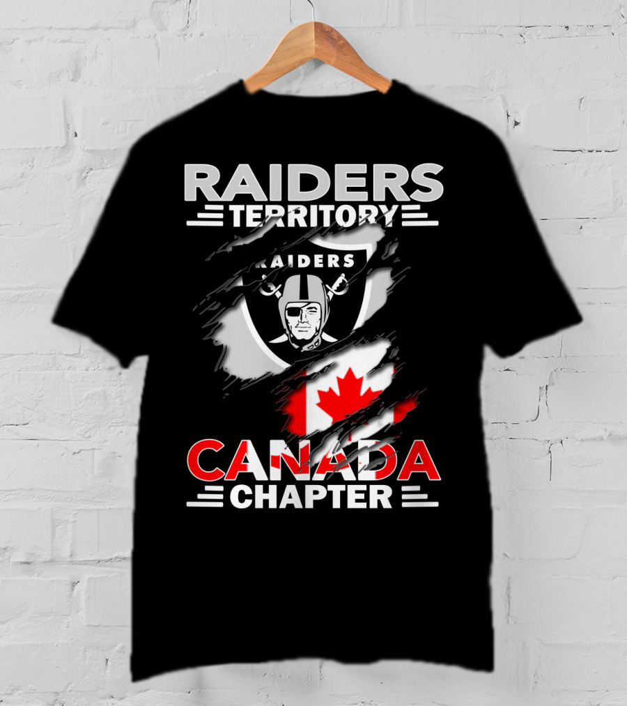 Raiders Territory Canada Chapter Flag And Logo Fusion T-Shirt