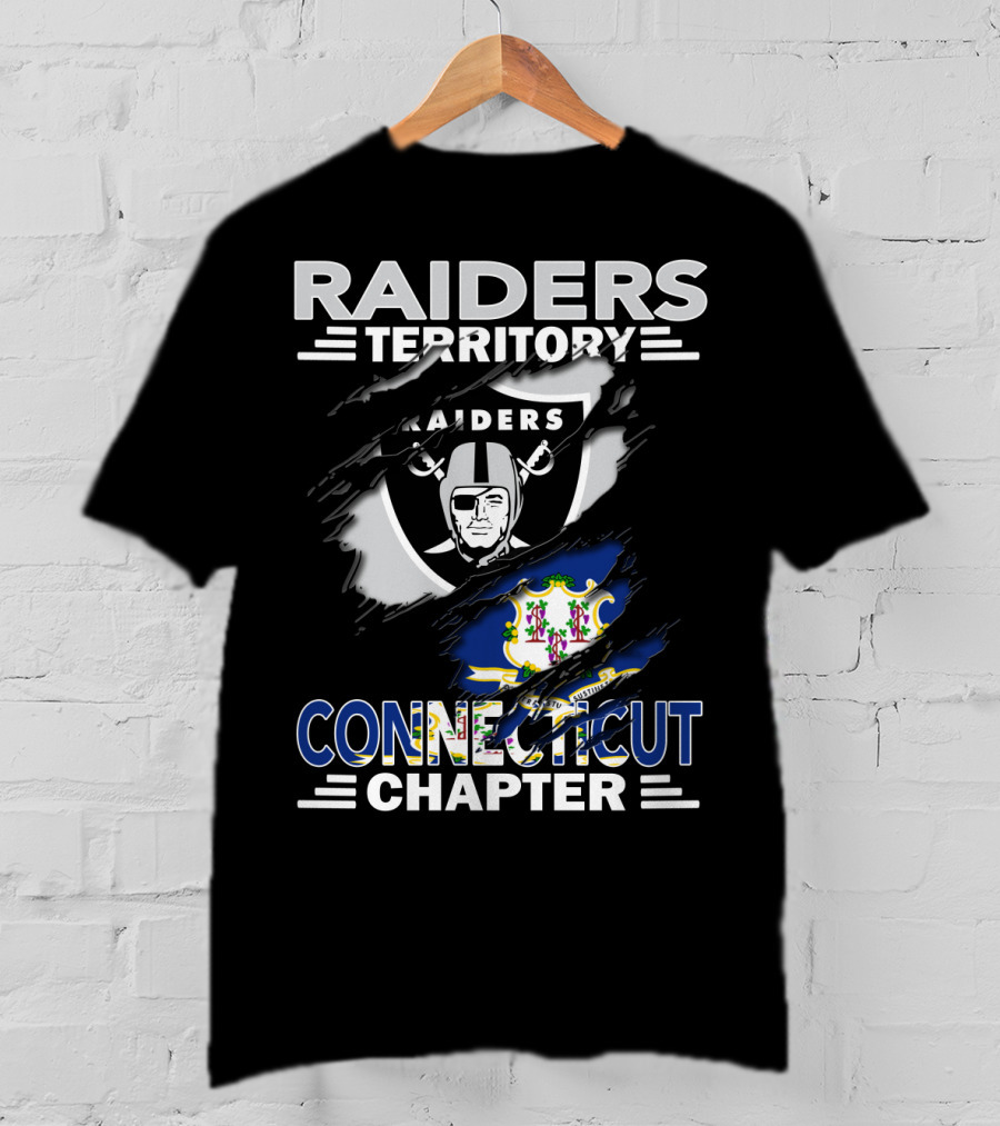 Raiders Territory Connecticut Chapter Shield Emblem Slash T-Shirt