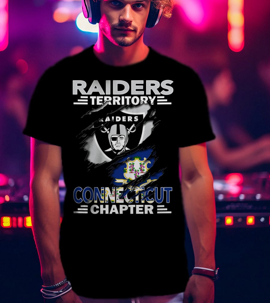 Raiders Territory Connecticut Chapter Shield Emblem Slash T-Shirt