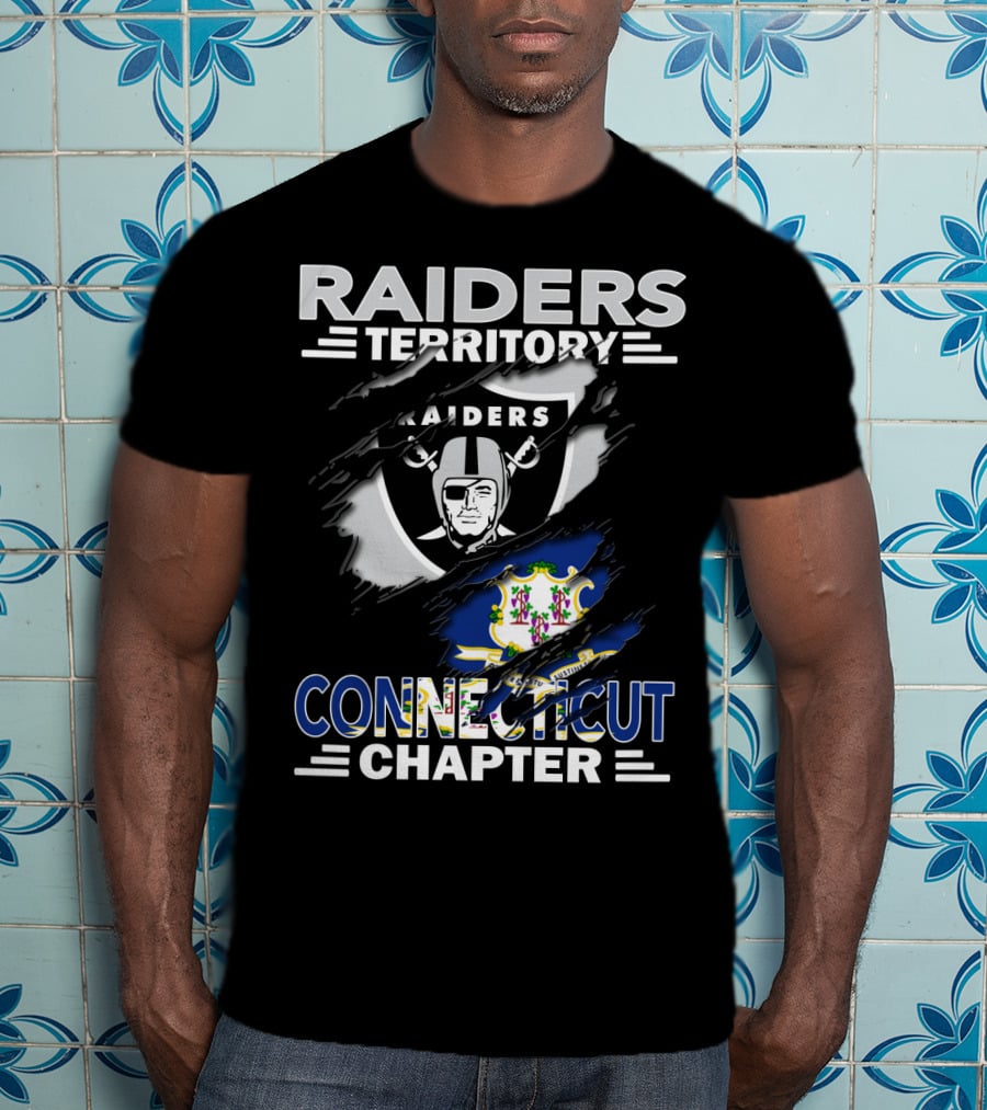 Raiders Territory Connecticut Chapter Shield Emblem Slash T-Shirt