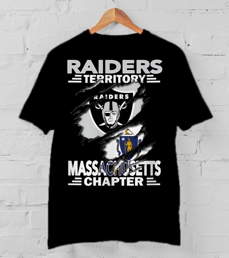 Raiders Territory Massachusetts Chapter Logo With State T-Shirt