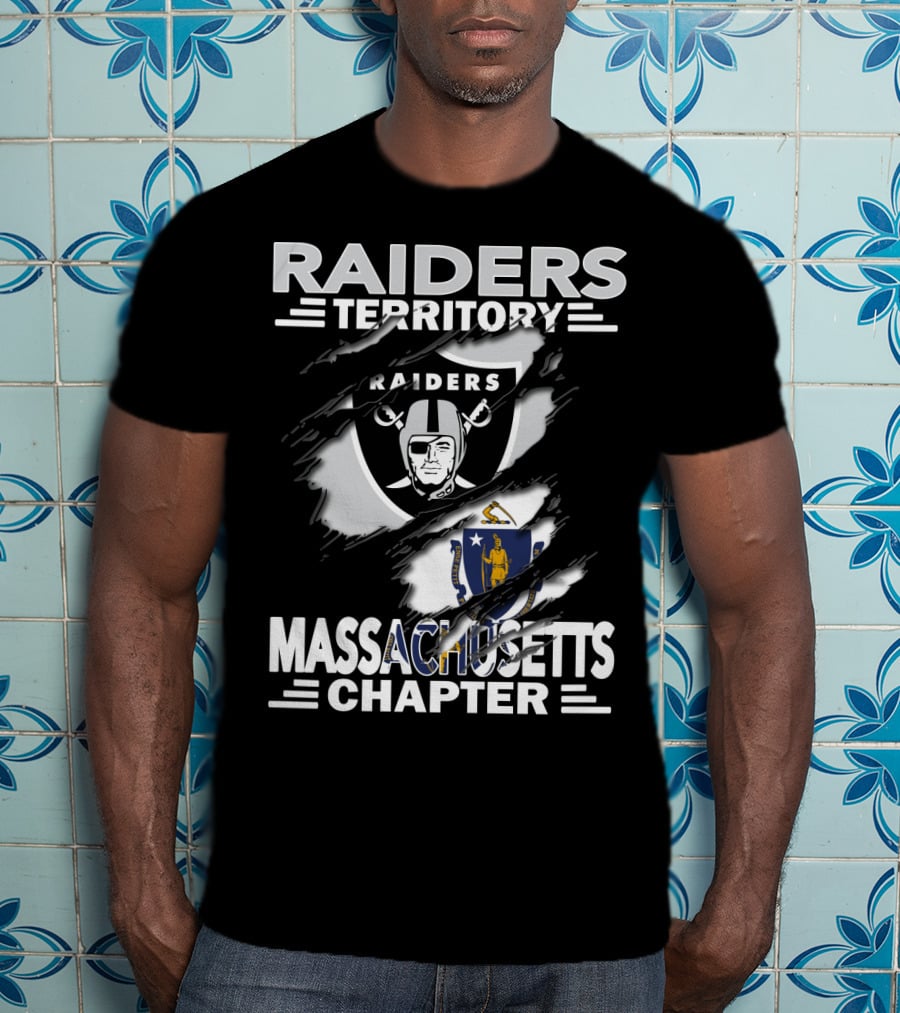 Raiders Territory Massachusetts Chapter Logo With State T-Shirt