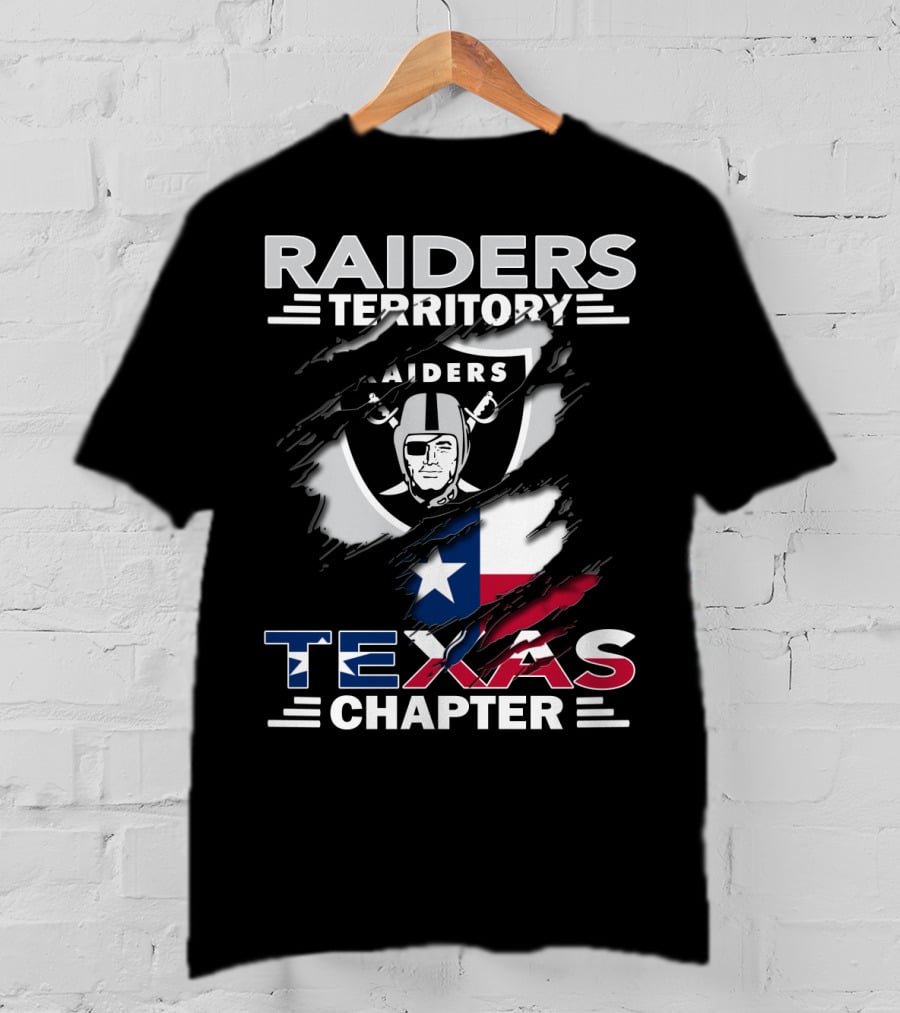 Raiders Territory Texas Chapter Nfl Logo Flag T-Shirt