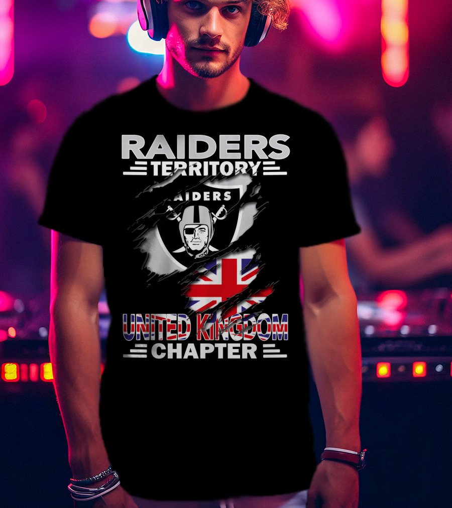 Raiders Territory United Kingdom Chapter Fans Union Jack T-Shirt