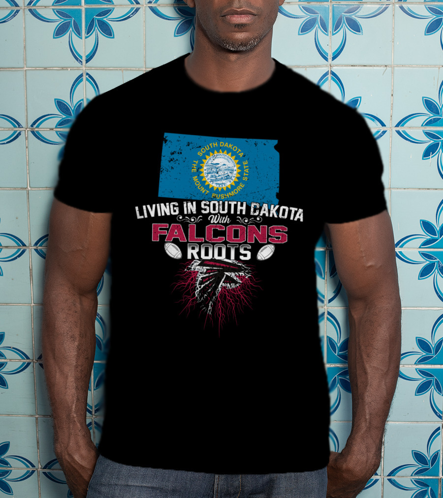 South Dakota Pride Meets Falcons Roots With Bold Football T-Shirt