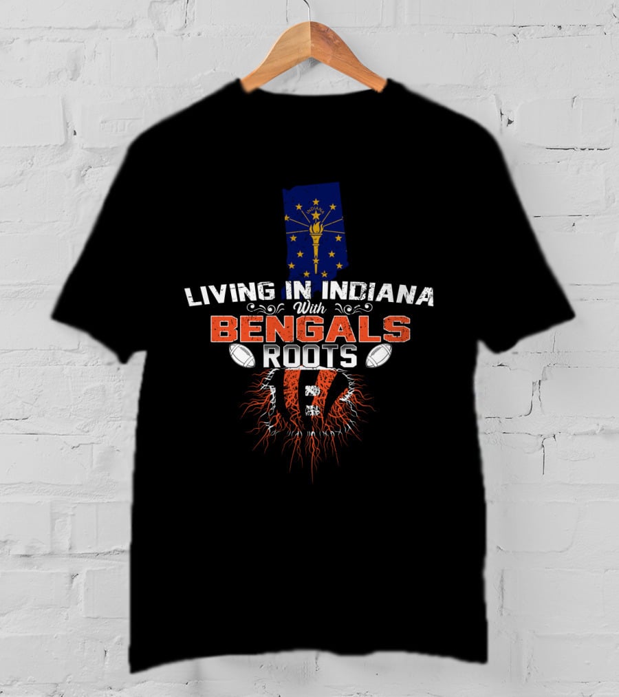 Indiana Pride With Strong Bengals Roots Football Heritage T-Shirt