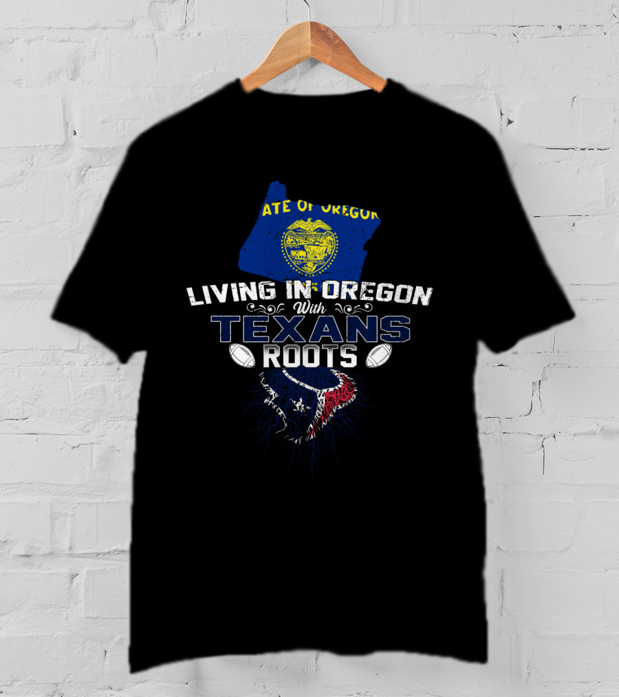 Oregon State Pride And Houston Texans Heritage Fusion T-Shirt