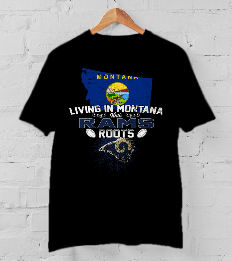 Montana Living With Rams Roots NFL Heritage T-Shirt