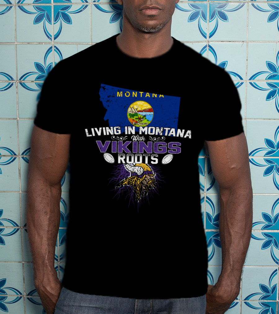Montana Pride With Vikings Heritage Football Spirit T-Shirt