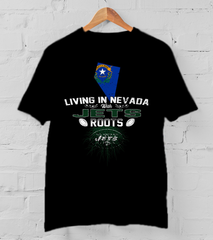 Living In Nevada With Castle Rock Jets Roots Football Connection T-Shirt