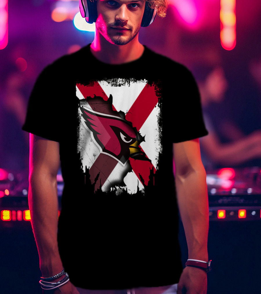 Together Alabama Cardinal Spirit Flag T-Shirt