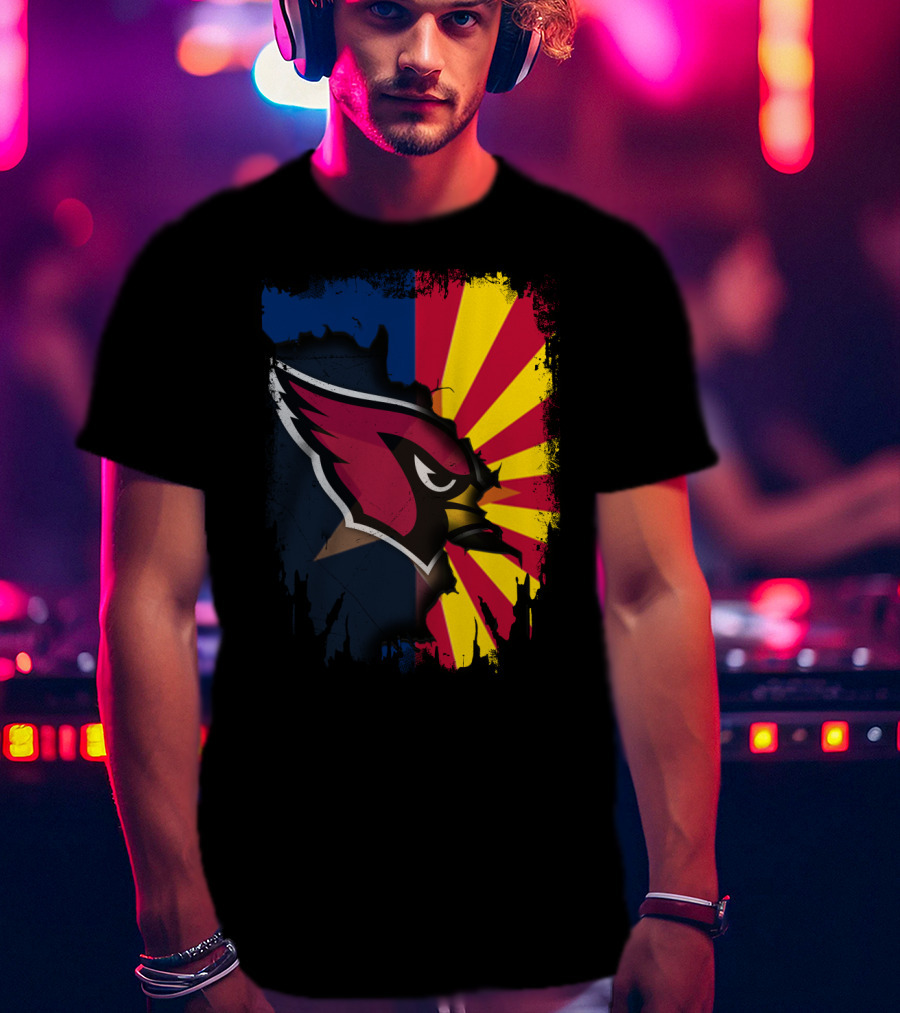 Arizona Cardinals Together State Pride Flag Burst T-Shirt