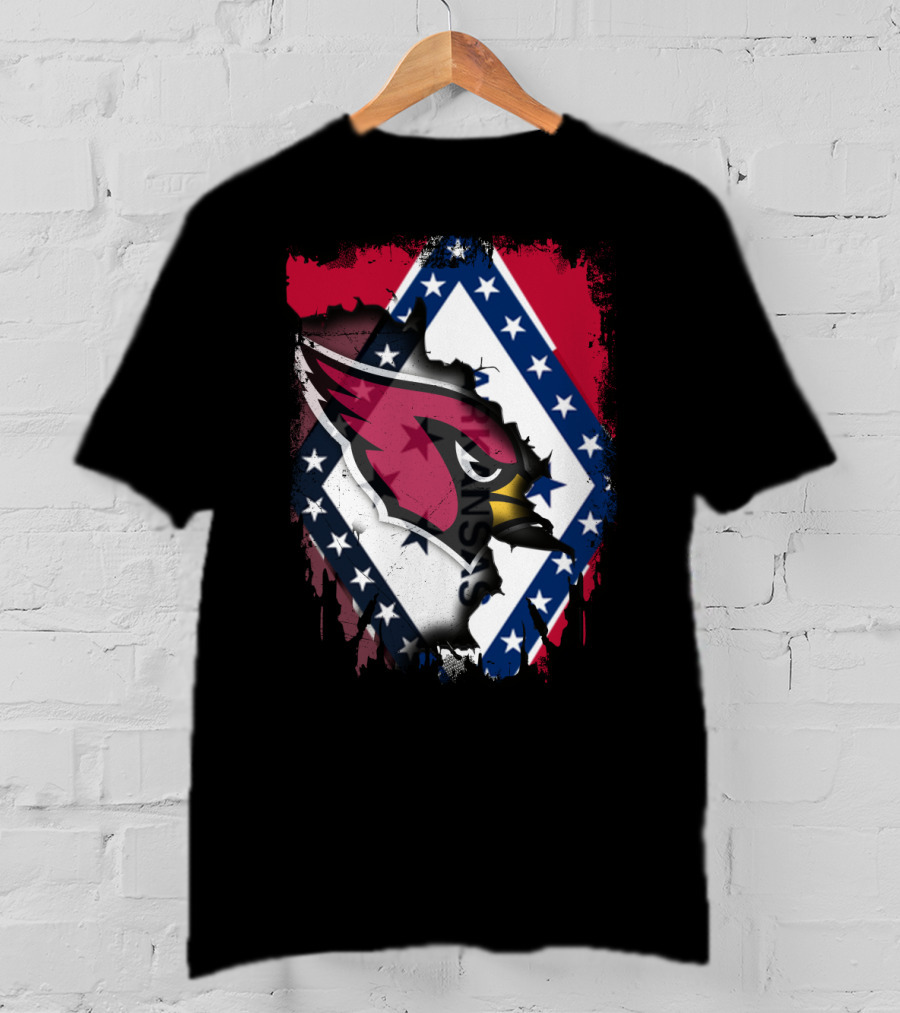 Together Arkansas Cardinals Flag Fusion T-Shirt
