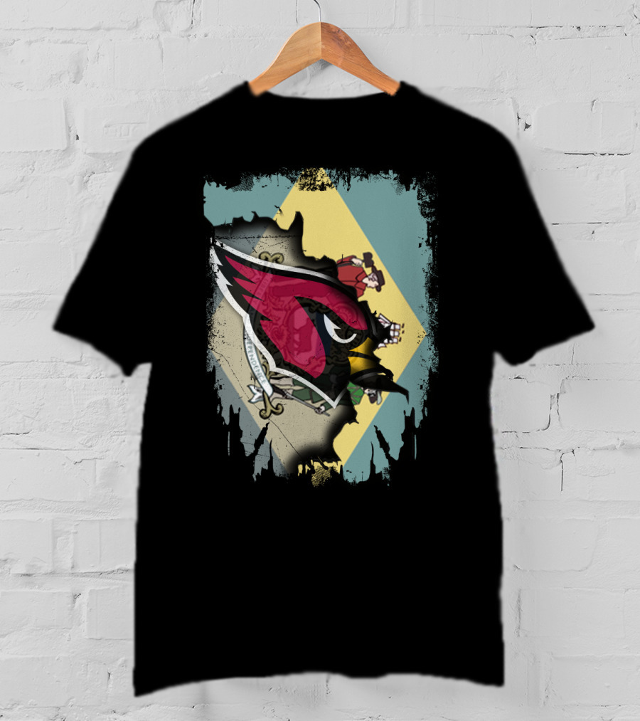 Delaware Flag With Cardinals Team Iconic T-Shirt