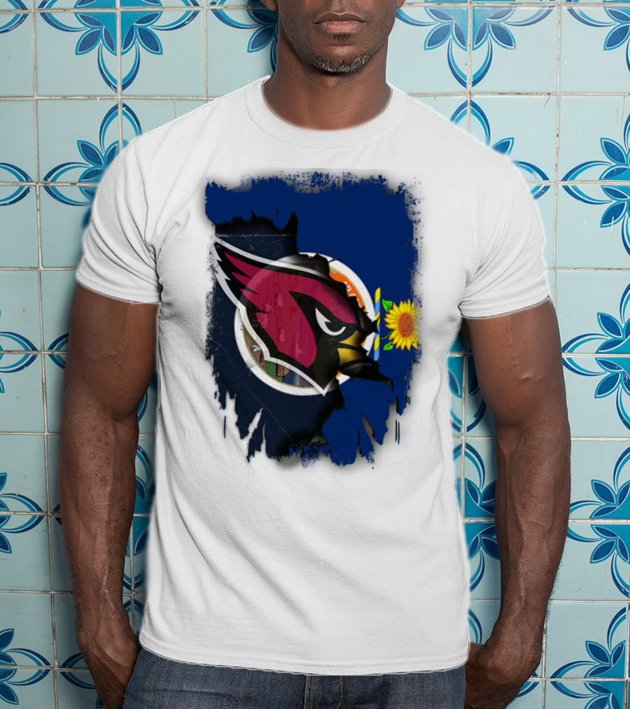 Kansas Flag With Cardinals Logo Integration T-Shirt