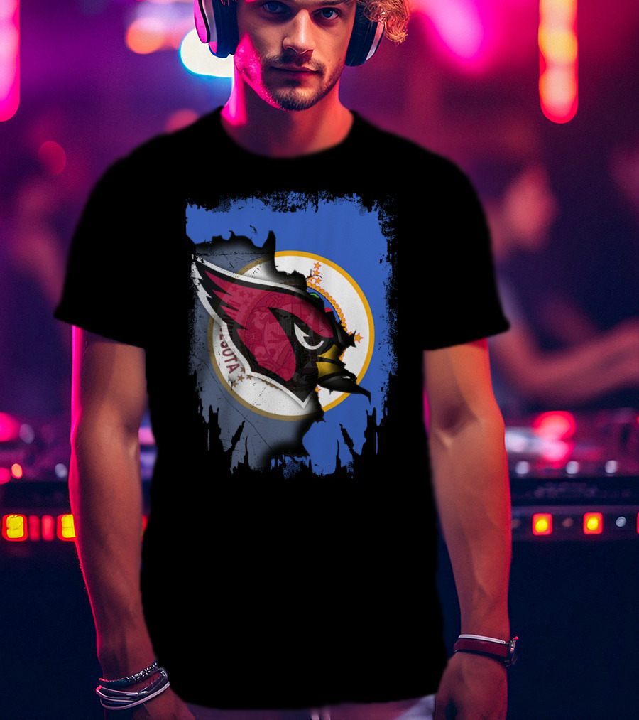 Together Minnesota State Emblem With Cardinals Logo Collaboration T-Shirt