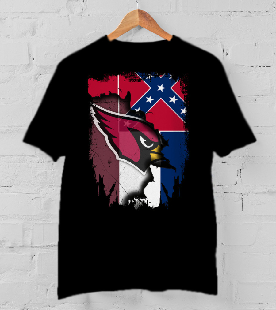 Together Mississippi Cardinal Emblem And Flag T-Shirt