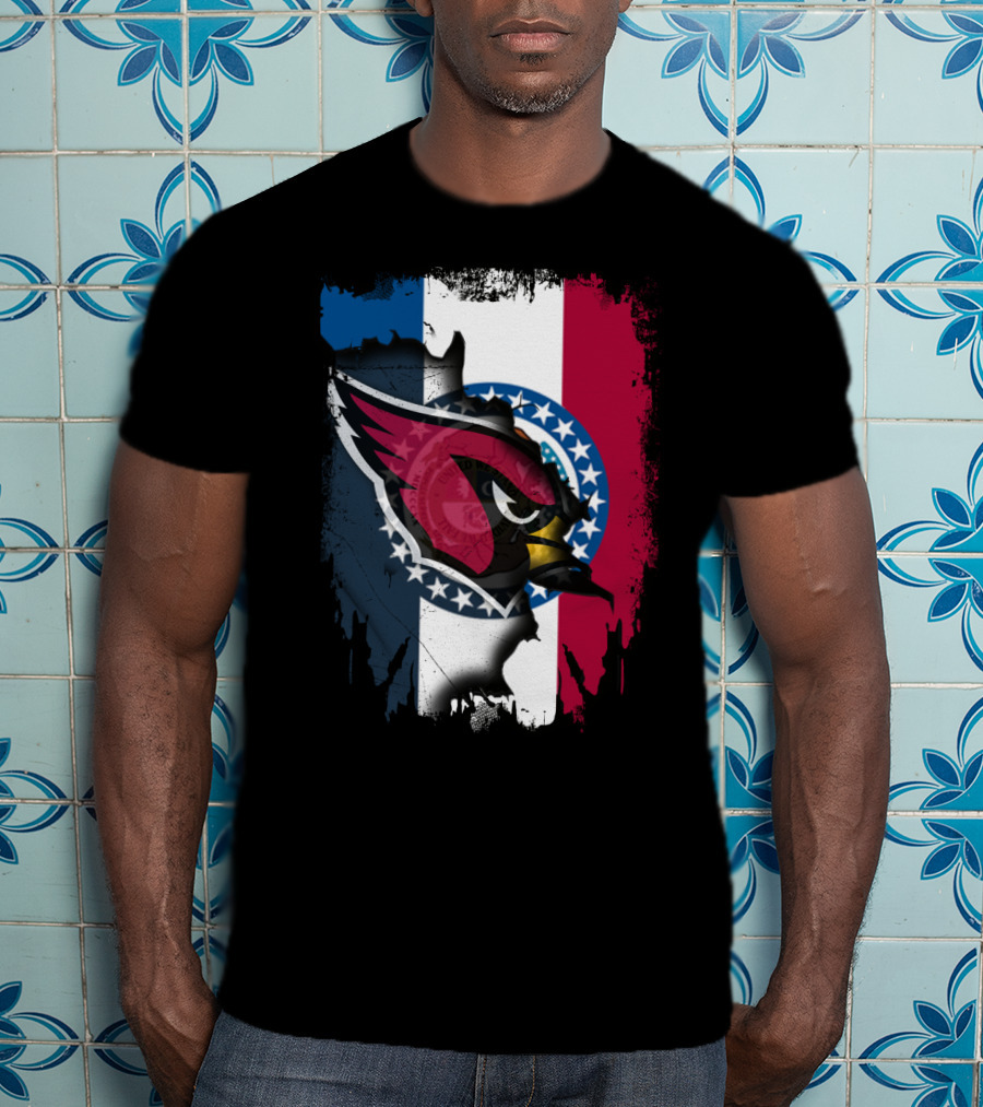 Together Missouri Cardinals State Pride Flag Fusion T-Shirt